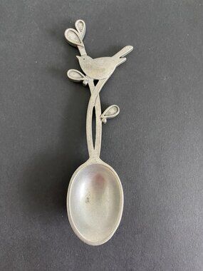 BEEHIVE 2005 Handcrafted Pewter Spoon w/ Bird